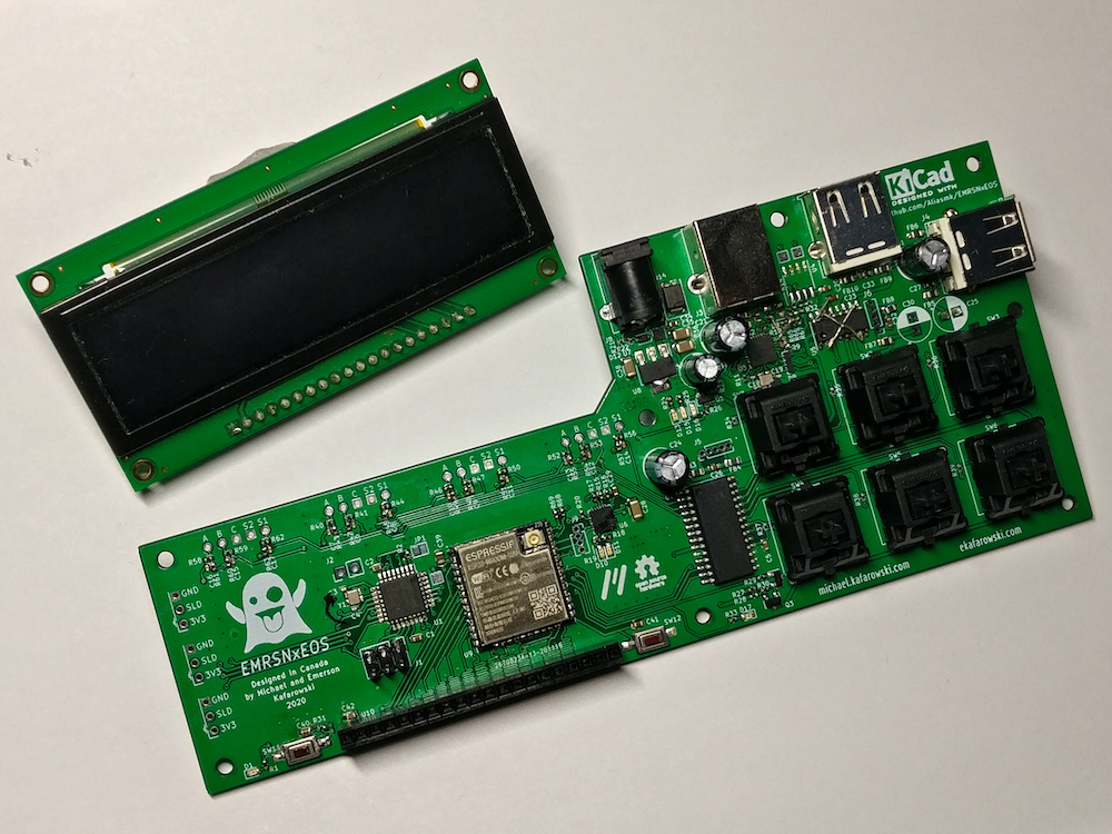 EMRSNxEOS on a breadboard