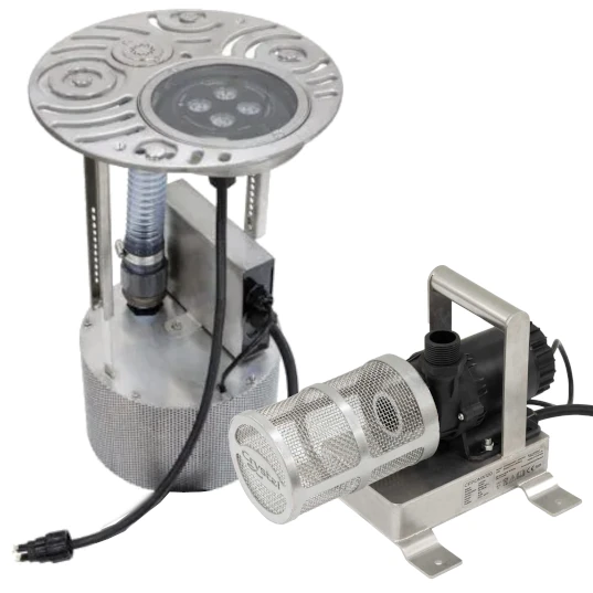 Image of the submersible and slab-hung versions of the pump